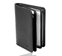 Matador Marca Porta Carte di Credito Uomo Pelle #PORTO con Elegante Scatola Regalo, Lusso Portafogli con Protezione RFID, Porta Tessere con Molti Scomparti per Carte in Nero