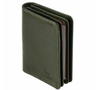 Matador Marca Porta Schede Carte di Credito Pelle #PORTO con Elegante Scatola Regalo, Lusso Portafoglio Portacarte Uomo RFID, Card Holder con Molti Scomparti per Carte in Verde