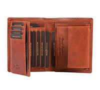 Matador Marca Portafoglio Uomo Pelle Vera #VIGO con Elegante Scatola Regalo, Lusso Portafoglio Uomo RFID, Grande Portafogli con Molti Scomparti per Carte in Marrone Vintage