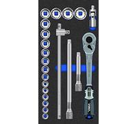 Matador, MTS-R/V, Set di chiavi a bussola, 12,5 (1/2), 1/3, 390 x 193 mm, 22 pz, 8164 1402