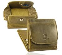 Matador Portafoglio Donna Piccolo Pelle RFID Portamonete Verde Chiaro | VIENNA Verde Chiaro: 9 scomparti carte, 2 tasche banconote, 1 ampio portamonete, RFID testata TÜV, scatola regalo