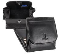 Matador Portafoglio Uomo Piccolo Pelle RFID Portamonete Nero Nappa | VIENNA Nero Nappa: 9 scomparti carte, 2 tasche banconote, 1 ampio portamonete, RFID testata TÜV, scatola regalo