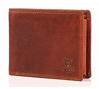 Matador® Portafoglio Uomo Vera Pelle Marrone TÜV Testato RFID & Protezione NFC Portafoglio per Uomo Formato orizzontale Portafoglio di alta qualità con tasca portamonete