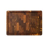 Matakumi Tagliere Legno - Tagliere in Legno di Acacia con Manici Laterali, Scanalatura per Il Succo e Legno di Testa per Mantenere Il Coltello Affilato - A Due Lati (40 x 30 x 3 cm)