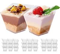 Matana - 100 Bicchierini di Plastica Monoporzione Riutilizzabili per Finger Food (70ml) - Bicchieri Trasparenti per Dolci, Contenitori per Dessert