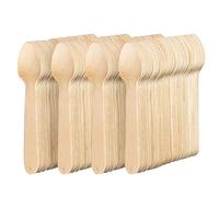 MATANA 200 Cucchiaini Legno - Cucchiaini da Caffè Usa e Getta in Legno per Gelato, Cucchiai Usa e Getta per BBQ & Picnic, Alternativa alle Cucchiai in Plastica - 14cm