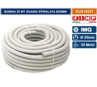 MATASSA 30 METRI GUAINA SPIRALATA Ø25MM FLESSIBILE COLORE GRIGIO RAL 7035