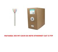 Mysmartshop MATASSA 305 MT Metri Cavo di Rete FTP Cat 6 LAN ETHERNET M Bobina Internet ADSL Plug Modem Router Access Point REAPETER