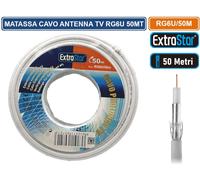 MATASSA 50 METRI CAVO COASSIALE ANTENNA RG6U SATELLITARE DIGITALE TERRESTRE SKY
