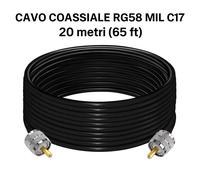 MATASSA CAVO COASSIALE RG58U CON PL259 CONNETTORI CABLATO