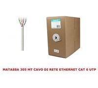 MATASSA CAVO DI RETE ETHERNET CAT 6 UTP 305 MT INTERNET PLUG MODEM ROUTER ACCESS