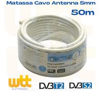 Matassa Cavo Filo Coassiale Antenna Tv Satellitare e Digitale Terrestre 50m
