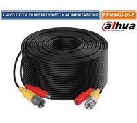 MATASSA DI CAVO VIDEO ED ALIMENTAZIONE DA 20M PER SISTEMI DI VIDEOSORVEGLIA CCTV