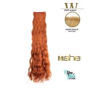 Matassa tessitura extension SHE 40 45 cm capelli mossi naturali veri umani 100gr