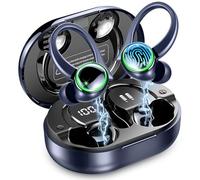 Matast Cuffie Bluetooth 5.4 Sport, Auricolari Bluetooth con 6D Bass Stereo, In Ear Cancellazione Rumore ENC e 4 HD Mics, HiFi Cuffiette LED