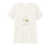 Match-a Cute Cat versare tè Verde Matcha Maglietta Premium