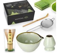 Match Kit FoiiLiio 5 Pezzi Matcha Bowl con Beccuccio Matcha Tea Kit Matcha Set da Tè Matcha per Preparare la Colazione/Latte