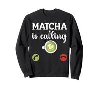 Matcha chiama squillare il telefono divertente per gli amanti del latte matcha Felpa