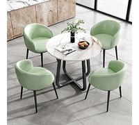 Matcha Green 80 cm rotondo ufficio reception tavolo & sedia set elegante tavolino per soggiorno, balcone, conferenze uso - Collezione moderna di mobili club