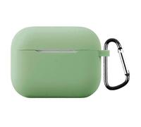 (Matcha Green) For AirPods Pro 3 Silicone Case with Carabiner Ultra Thin 1.3mm Earphone Protective Cover（）
