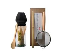 MATCHA KIT 5 pezzi - Set da Tè Giapponese con Chasen Supporto per frullino in ceramica e Cucchiaio scelta perfetta per gli amanti del Matcha (Nero)