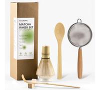 Matcha Kit 6 pezzi Set da Tè Matcha Set di Matcha Giapponese Chasen Supporto per frullino in ceramica Cucchiaio per matcha la scelta perfetta per gli amanti della cultura giapponese del Matcha