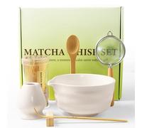 Matcha Kit 7 pezzi Set da Tè Matcha Set di Matcha Giapponese Chasen Supporto per frullino in ceramica Cucchiaio per matcha la scelta perfetta per gli amanti della cultura giapponese del Matcha