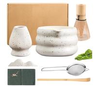 Matcha Kit, 7 Pezzi Set Di Tè Matcha, Set Di Fruste Per Matcha Ciotola, Set da Tè Matcha, Set di Matcha Completo, Accessorio per Cerimonia del Matcha, Matcha Set per Matcha Cerimonia