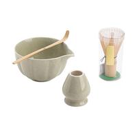 Matcha Kit, Matcha Starter Set, Include Bowl Spout, Whisk Scoop and Holder, Traditional Tea Tools for Home Brewing, Latte Making, Kitchen Preparation, Ceremony Practice, Travel-Friendly Use