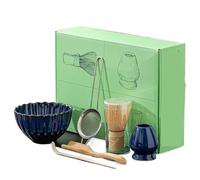 Matcha Kit Set da 6 pezzi for Matcha, frusta, cucchiaino e ciotola in ceramica for tè, negozio di bevande for interni, utensili e accessori for la preparazione del tè(Style 1)