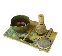 Matcha Kit Set da 7 pezzi for Matcha, frusta facile da pulire, set da tè Matcha, versatile set di frusta e ciotola, kit robusto con colino for Matcha incluso.