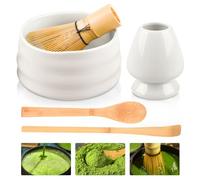 Matcha Kit, Set Matcha a 5 Pezzi, Set da Tè Matcha con Frusta Matcha, Ciotola Matcha in Ceramica, Cucchiaio Matcha, Accessori Matcha, Confezione Regalo