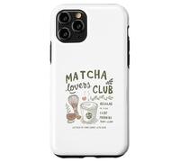 Matcha Lovers Club, Cute Matcha Latte & Whisk for Tea Fans Custodia per iPhone 11 Pro