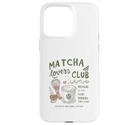 Matcha Lovers Club, Cute Matcha Latte & Whisk for Tea Fans Custodia per iPhone 15 Pro Max