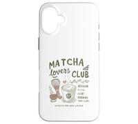 Matcha Lovers Club, Cute Matcha Latte & Whisk for Tea Fans Custodia per iPhone 16 Plus