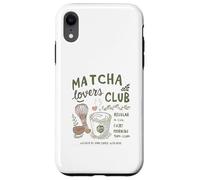 Matcha Lovers Club, Cute Matcha Latte & Whisk for Tea Fans Custodia per iPhone XR