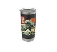 Matcha Onda Giapponese Tè Verde Estetica Bicchiere termico in acciaio inox doppia parete