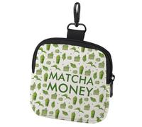 Matcha Portamonete Sacchetto Mat cha Tea Lover Regalo Bevitore di Tè Verde Barista Matcha Tema Cambiare Borsa Borsa, Matcha 1c, alla moda