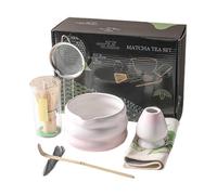 Matcha Set, Bam Boo artigianale, 7 pezzi, cerimonia tradizionale del tè, set di matcha giapponese, rituale mattutino, per donne uomini amanti del tè cerimonia casa per la colazione latte per caffè