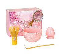 Matcha Set completo, matcha, set da tè con scopa, ciotola per matcha, ciotola per matcha, ciotola in ceramica, cucchiaio e porta scopa, set per tè Macha, accessori per matcha, ciotola da tè