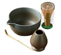 Matcha, set di frusta per matcha, ciotola e frusta, ciotola per matcha con beccuccio, frusta per matcha, cucchiaio e porta frusta, set matcha per la cerimonia del tè matcha