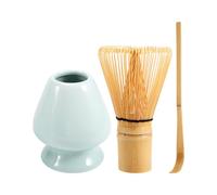 Matcha Whisk Set Bamboo Matcha Tea Set 100 Prong Matcha Whisk (Chasen), Paletta Tradizionale, Matcha Whisk Holder
