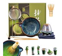 Matcha Whisk Set, Japanese Tea Ceremony Utensil Kit with Whisk and Bowl, Traditional Accessories for Home Meditation Morning Ritual Relaxation Practice Wellness Lifestyle Seekers