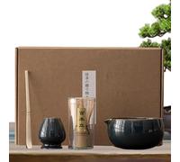 Matcha Whisk Set - Kit Cerimonia Del Tè Giapponese | Set Di Tè Matcha Con Frusta E Ciotola, Cucchiaio Matcha | Porta Della Frusta | Ciotola In Ceramica Con Beccuccio Versato | Elegante Kit Da Tè Giapp