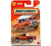 Matchbox 1980 Jeep J10 Stepside [Rosso] 34/125, scala 1:64, veicolo giocattolo pressofuso