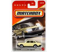Matchbox 1986 Volvo 240 [Giallo] 122/125, scala 1:64, veicolo giocattolo pressofuso