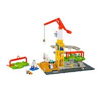 Matchbox Action Drivers - Playset Cantiere con luci e Suoni, Include Gru Gigante, Veicolo da Costruzione, Mini Personaggio e Accessori, Giocattolo per Bambini, 3+ Anni, HPD63