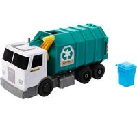 Matchbox - Camion Raccolta Differenziata, Realistico, 38 cm con luci e Suoni, Realizzato per Oltre l'80% in plastica certificata ISCC*, per Collezionisti, Giocattolo per Bambini 3+ Anni, HHR64