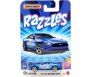Matchbox Candy Cars '19 Ford Mustang Coupe [Blu] 3/6-1:64 Scala Diecast Veicolo Giocattolo