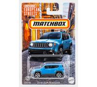 Matchbox European Streets 2019 Jeep Renegade Blue 10/24 Scala 1:64, Die-Cast
